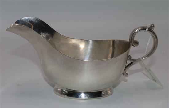 Victorian silver sauce boat, Sheffield 1896